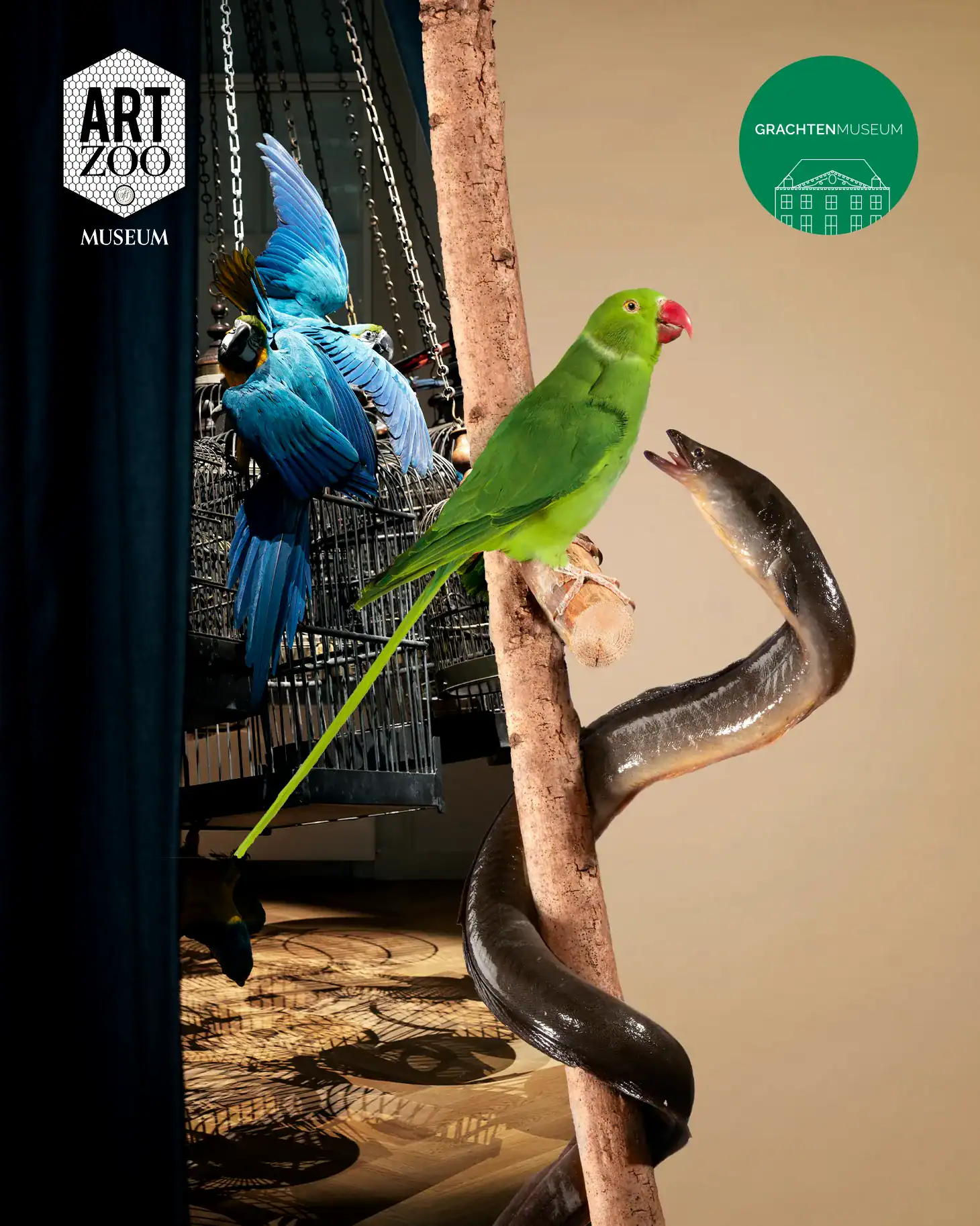 Foto collage met kunstwerken van de Grachten van Amsterdam