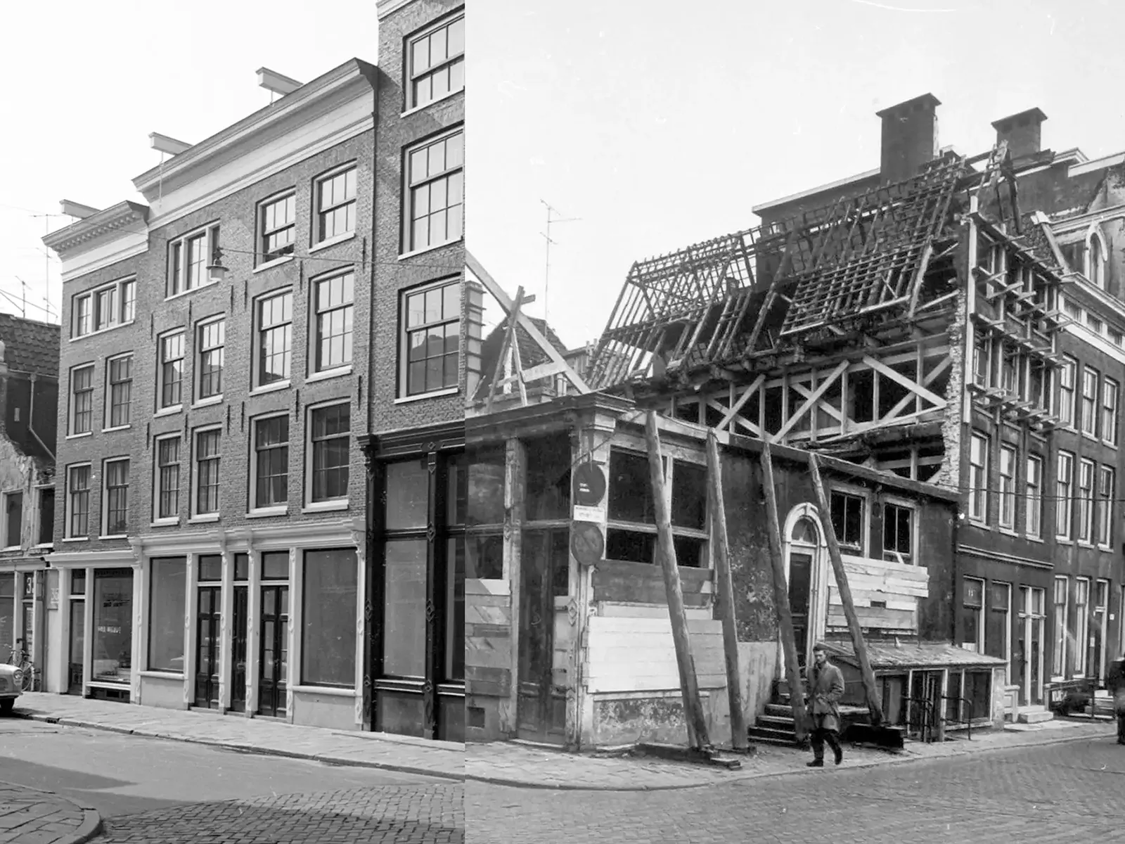 Grachtenmuseum Herenstraat Keizersgracht voor en na